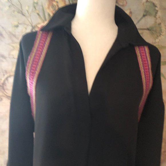 Artesanias Pinzon Mexican Boho Serape Hot Pink Large Backpack OS - Picture 9 of 12